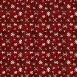 Wooly Snowflake Plaid Red