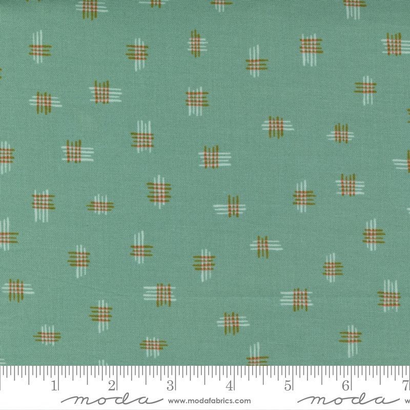 Tessuto americano Moda Songbook motivetto trama fondo verde