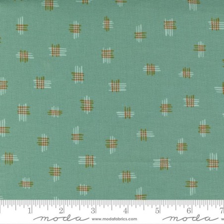 Tessuto americano Moda Songbook motivetto trama fondo verde