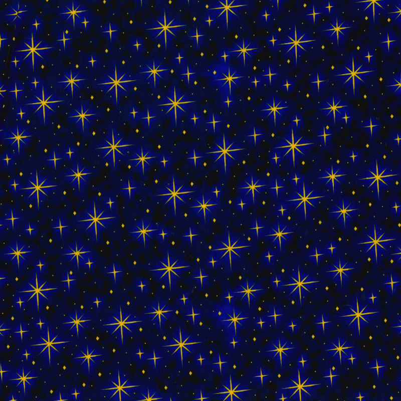 Tessuto americano A King is Born - Stars - Navy