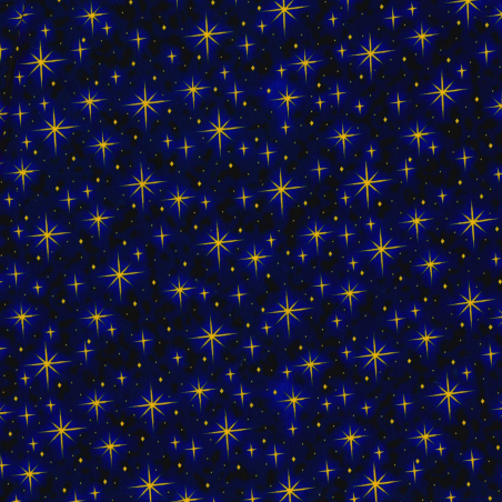 Tessuto americano A King is Born - Stars - Navy