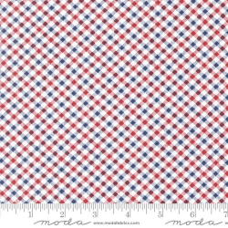 Tessuto Americano Star Spangled Patriotic Plaid by April Rosenthal Prairie Grass