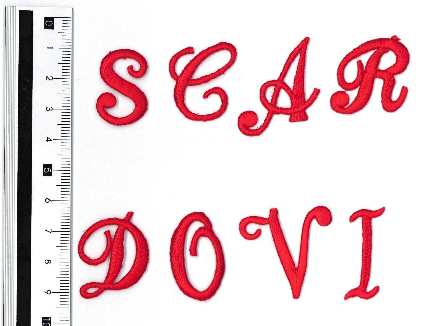Lettere in corsivo 2,5 cm termoadesive